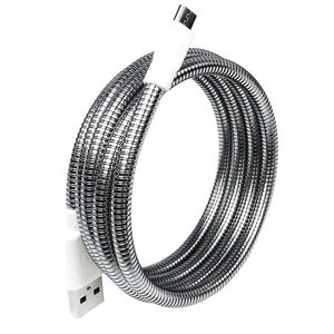 Cable Titan USB - Lightning Uso Rudo Plata