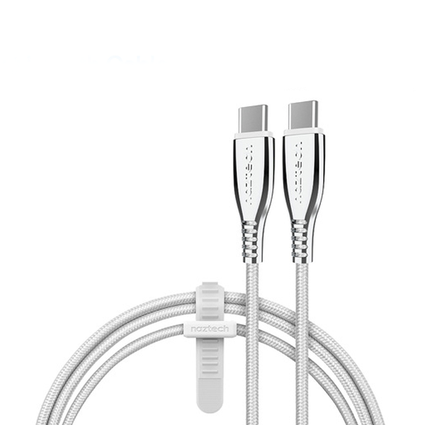 Cable Titanium USB-C a USB-C Blanco